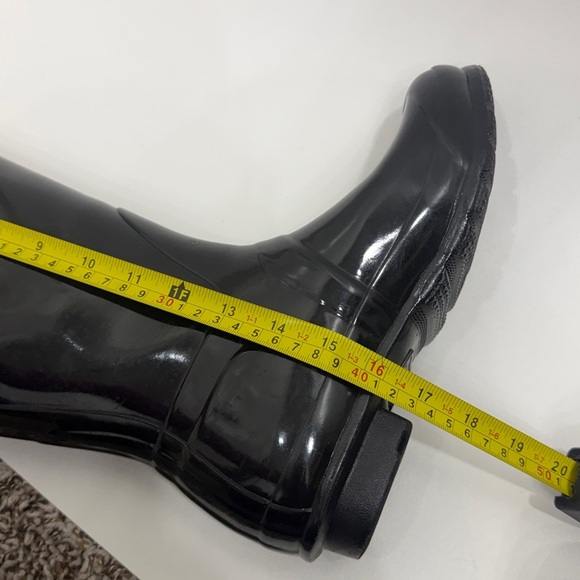 Hunter Boots Original Back Adjust Gloss tall black size Men’s 7 women’s 8. 

. main image 7